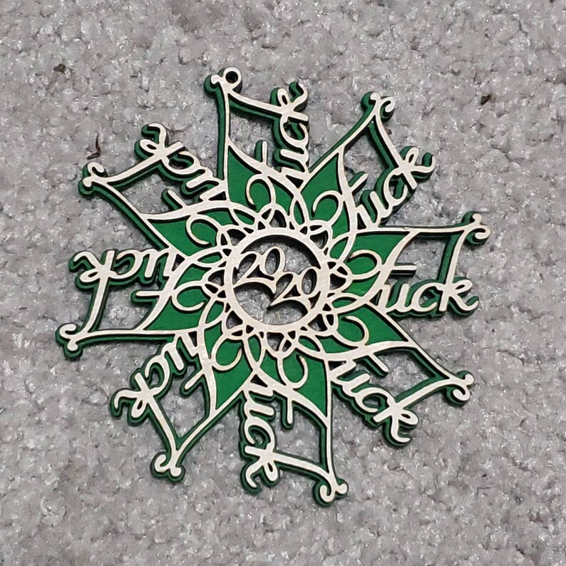 2020 Fuck Flake Wooden Xmas Ornament