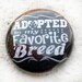 Adopted in my Favorite Breed 1 inch Button