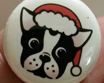 Dozer Merry Christmas 1 inch Button by Space Moderne