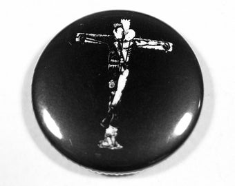 Crucified Punk / Skin  1 Inch Button