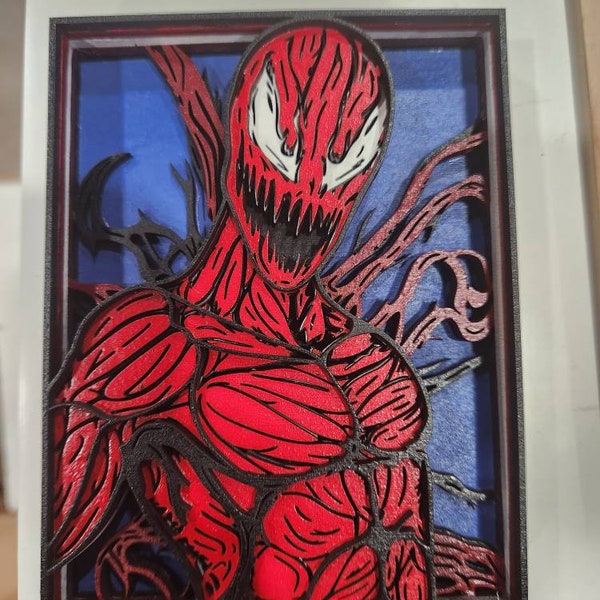 3-D Layered Carnage Wooden Wall Art