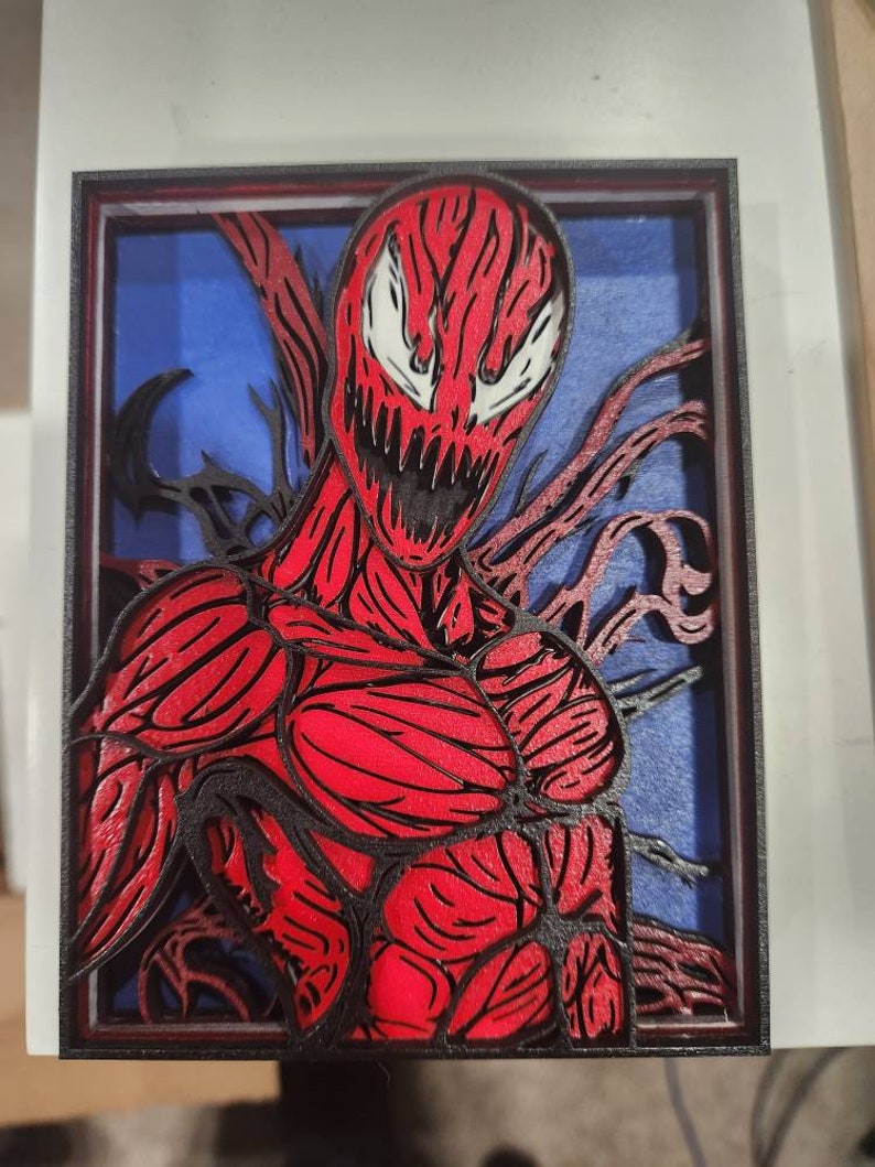 3-D Layered Carnage Wooden Wall Art image 1