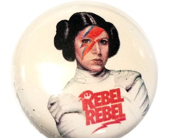 Rebel Rebel Princess Leia 1 inch Button