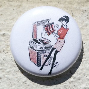The Beat Girl 1 Inch Button