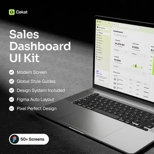 Sales Dashboard UI Kit – Figma Template, Admin Design (50+ Screens)
