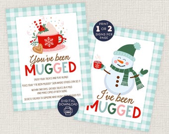 You&#39;ve Been Mugged Holiday, Printable Game, Fun Office Activity, Mug, School Teachers, Nurses, Christmas, Small Gift Exchange, Work Place