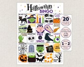 Halloween BINGO, Printable Classroom Party Game, Fun Activity for Kids, PreK, Kindergarten, Grade School, Senior Center, Preschool, Cards