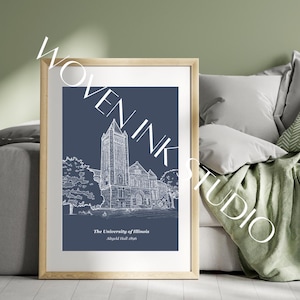 Blue Altgeld Hall University of Illinois Print
