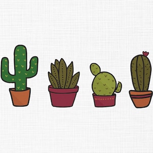 Cactus & Wildflower Embroidery Design Bundle: 5 Sizes (Digital Download)