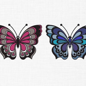 Butterfly Bundle Embroidery Design Butterfly Embroidery Colorful Butterfly Embroidery Design Machine Embroidery 5 Sizes Digital Download