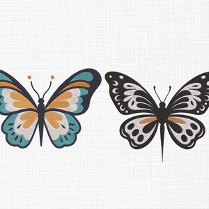 Colorful Butterfly Embroidery Design: 5 Sizes (Digital Download)