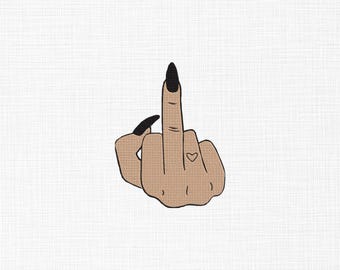 Middle Finger Embroidery Design: Sarcastic Machine Embroidery (Digital Download)