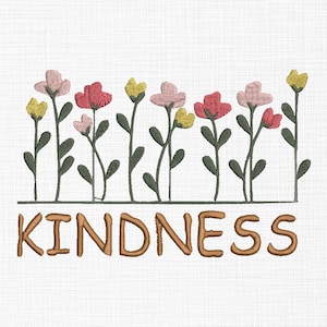 Wildflower Meadow Embroidery Design: Floral Machine Embroidery (Digital Download)