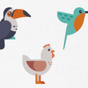 Birds Embroidery Design Birds Bundle Embroidery Design Machine Embroidery Design Cute Bird Embroidery Design 5 Sizes Digital Download