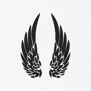 Angel Wings Embroidery Design: Silhouette Wings (5 Sizes) (Digital Download)