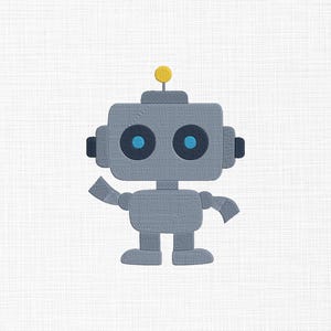 Little Robot Embroidery Design Cute Robot Embroidery Design Electric Robot Embroidery Design Machine Embroidery 5 Sizes Digital Download