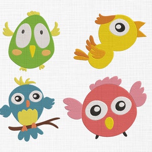 Birds Bundle Embroidery Design Cute Mini Birds Embroidery Design Machine Embroidery Design Baby Birds Embroidery 5 Sizes Digital Download