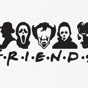 Scary Friends Embroidery Design Halloween Horror Friends Embroidery Halloween Embroidery Design Machine Embroidery 5 Sizes Digital Download