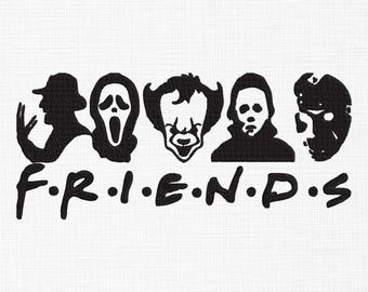 Scary Friends Embroidery Design, Horror Halloween Embroidery (Digital Download)