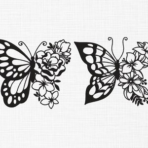 Butterfly Bundle Embroidery Design Butterfly Embroidery Design Silhouette Butterfly Embroidery Machine Embroidery 5 Sizes Digital Download