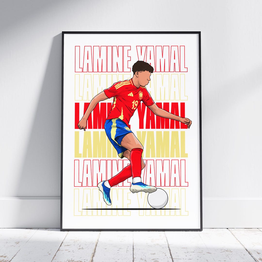 Yamal Rasmlar Lamine Yamal Spain Football Player Print | Bedroom Football Poster Kids ...