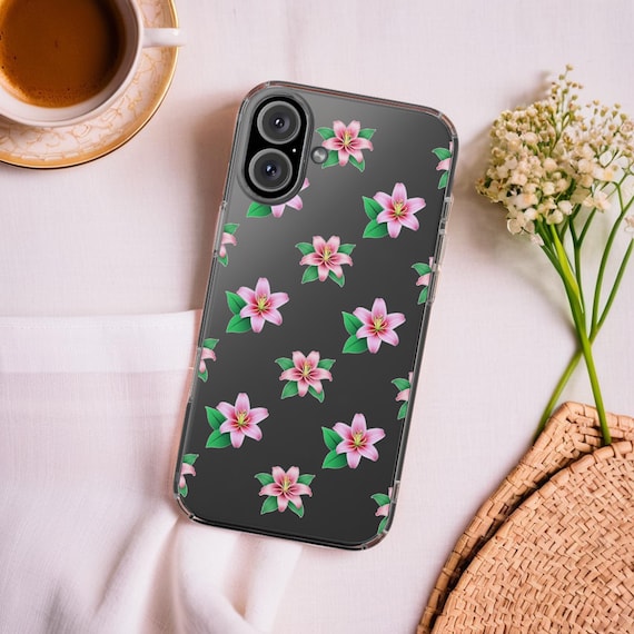 Clear Watercolor Tiger Lily Flowers Pattern Phone Case, iPhone Samsung  Galaxy, Aesthetic Minimalist Gift Idea, Protective Clear Cover, Lina - Etsy