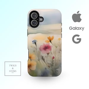 Watercolor Wildflower Phone Case: Floral Protective Cover
