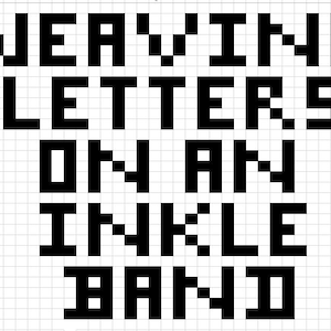 Inkle Weaving - Tableau des lettres, Comment tisser des lettres sur un ruban à face déformée, PDF téléchargeable, Document numérique