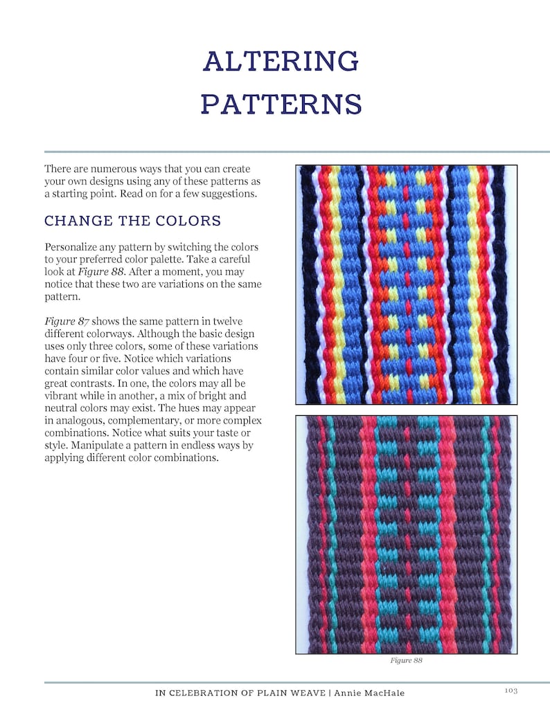 Inkle Weaving Design Book by Annie MacHale, In Celebration of Plain Weave: Color & Design Inspiration for Inkle Weavers image 9