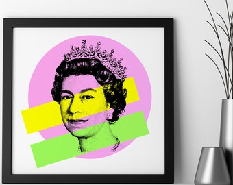 The Queen 80s Retro Abstract Art - Téléchargement instantané Digital Print