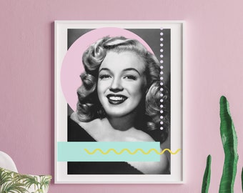 Marilyn Monroe Old Hollywood Retro Style - Instant Download Digital Print