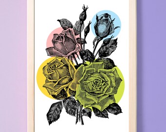 Pip Pop Flowers -  Instant Download Digital Print
