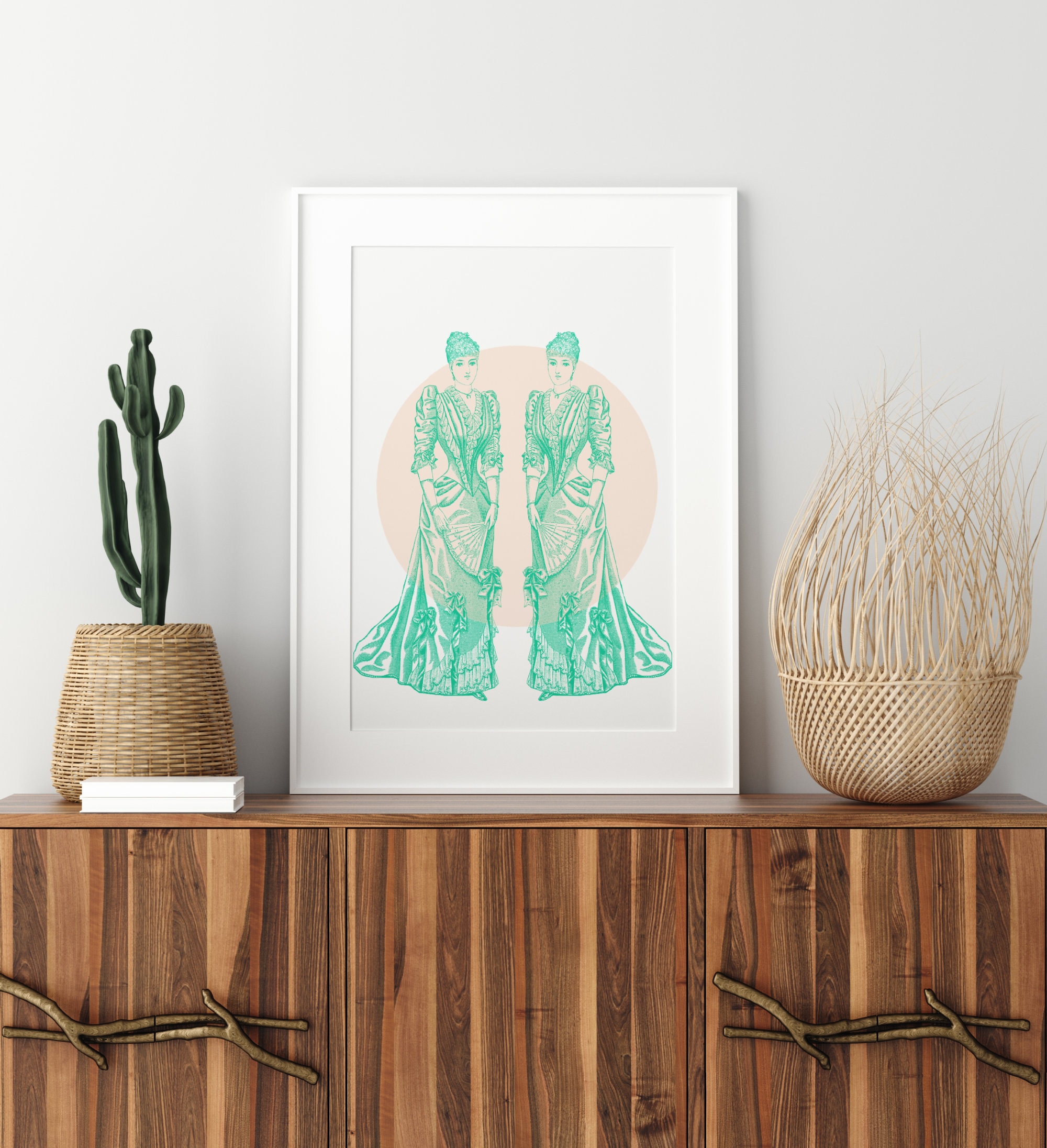Victorian Twins Abstract Art - Instant Download Digital Print - Etsy