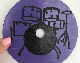 Met de hand beschilderde drumset-cd