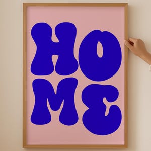 Pinkes Home Poster für Zuhause - Ästhetisches Dopamin - Wandkunst für ästhetisches Preppy Raumdekor, Dänischer Pastelldruck Einweihungsgeschenk