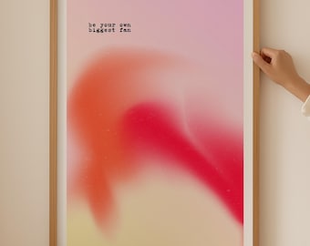 Póster de Aura: Impresión de cita espiritual de moda para decoración de dopamina, decoración de baño femenina, arte de pared, estética motivacional para escritorio de oficina.