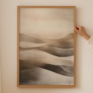 Japandi Poster- Abstract Painting, Wabi Sabi Art, Abstract Art Print, Extra Large Wall Art, Beige Japandi, Wabi Sabi Wall Art, Japandi Art