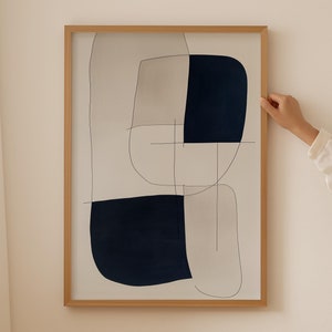 Neutral Beige trendy Japandi Wall Art- Abstract Japandi Poster, Wabi Sabi Print, Large Japanese Wall Art for aesthetic room decor