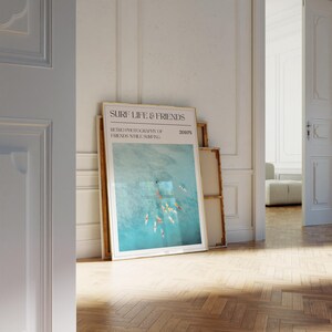 a picture frame sitting on the floor of a room