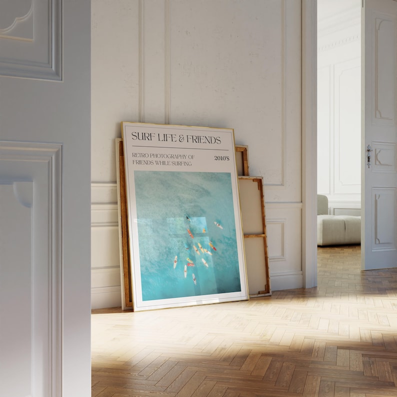 a picture frame sitting on the floor of a room