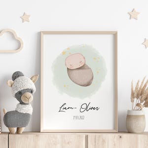 Poster personalizzato per morte in utero - regalo per aborto spontaneo, arte murale commemorativa per la perdita del bambino, cartello con le statistiche di nascita, stampa ricordo per la perdita del neonato in amorevole memoria