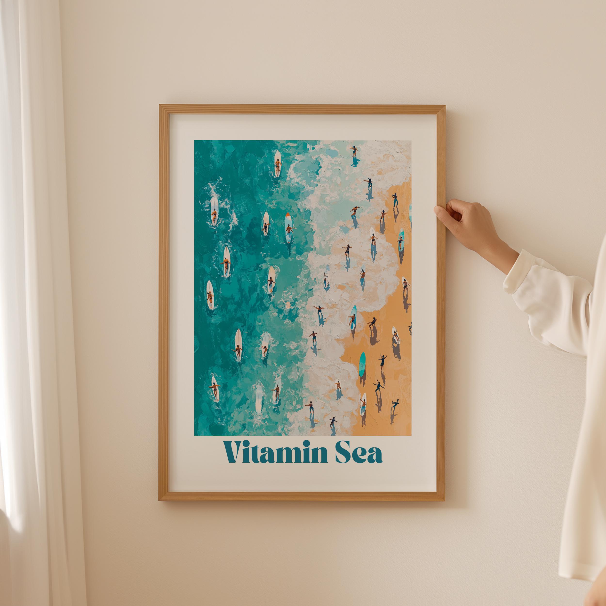 ビタミンシービーチポスター - ビーチのバスルームの装飾のため