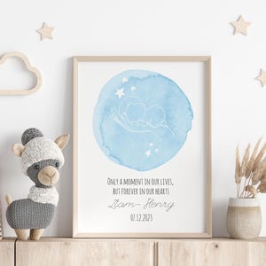 Cadeau fausse couche - affiche perte de bébé, impression perte de grossesse, art mural perte de bébé, mortinaissance, souvenir personnalisé pour Starchild