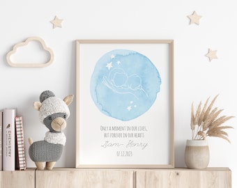 Cadeau fausse couche - affiche perte de bébé, impression perte de grossesse, art mural perte de bébé, mortinaissance, souvenir personnalisé pour Starchild