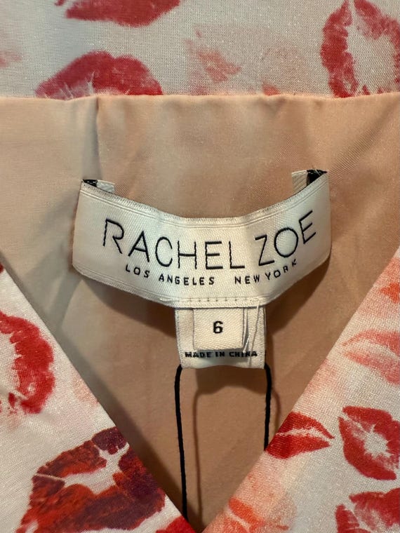 Rachel Zoe Lipstick Print Yvonne Ruffle Maxi Dress (with Tags)