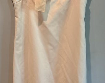 Vintage 90s Silky Champagne Formal Dress With Sash - Size 16