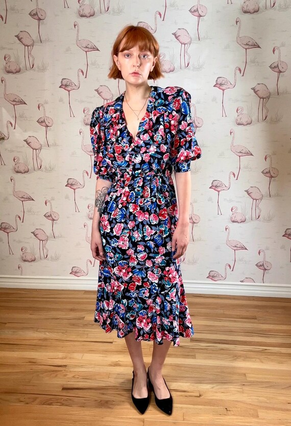 retro floral midi dress SSYS Sleeveless Emery Midi Dress In Pink Retro Floral *FINAL SALE*