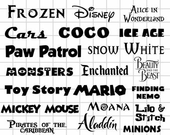 40+ Cartoon Font SVG TTF Font For Cricut Silhouette Cutting Crafting Canva Font Download Digital File Font Bundle