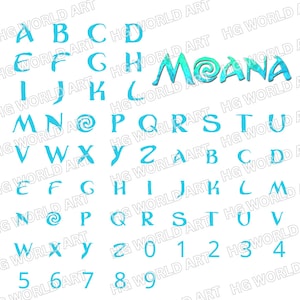 Moana Font (svg, ttf, otf, png), Cuttable Cricut Font