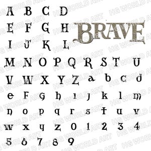 Brave Cuttable-typsnitt (svg, ttf, otf, png)